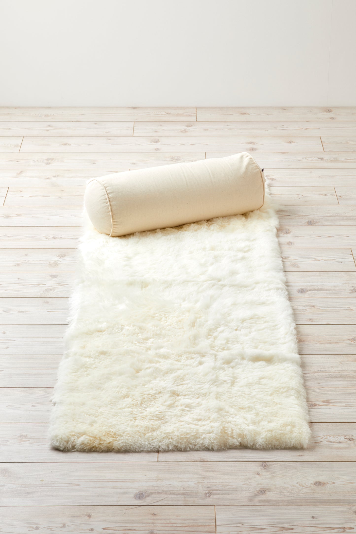 Ivory Shearling Yoga Mat - Quiet Luxury. Free next day UK shipping and Luxury Gift Box.