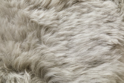 Pale grey shearling yin yoga mat